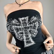 Y2k Cross Tube Top