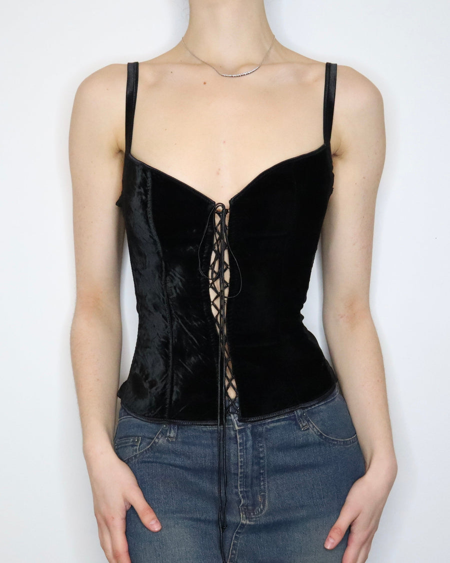 Black Velvet Corset (Medium)