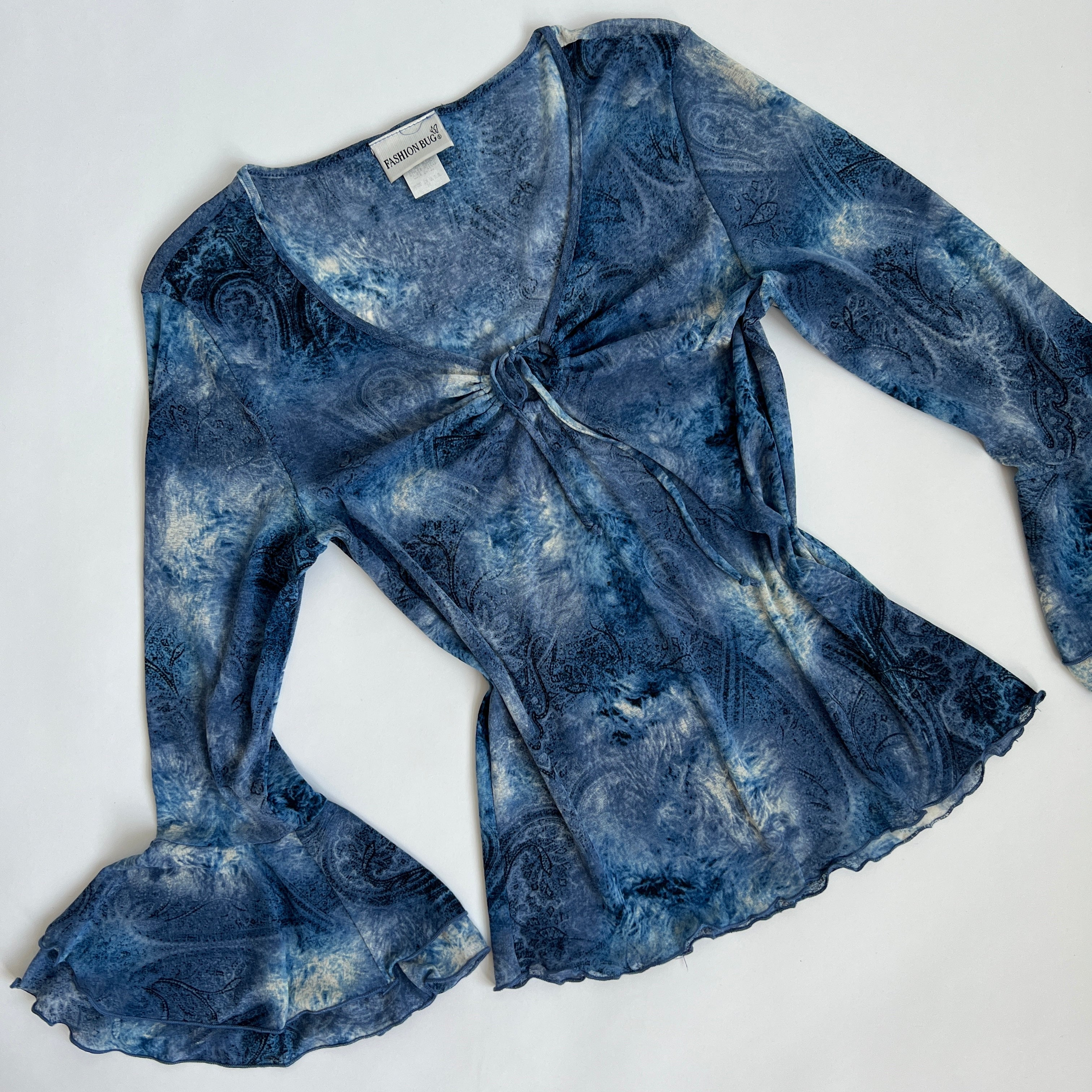 00s abstract bell sleeve