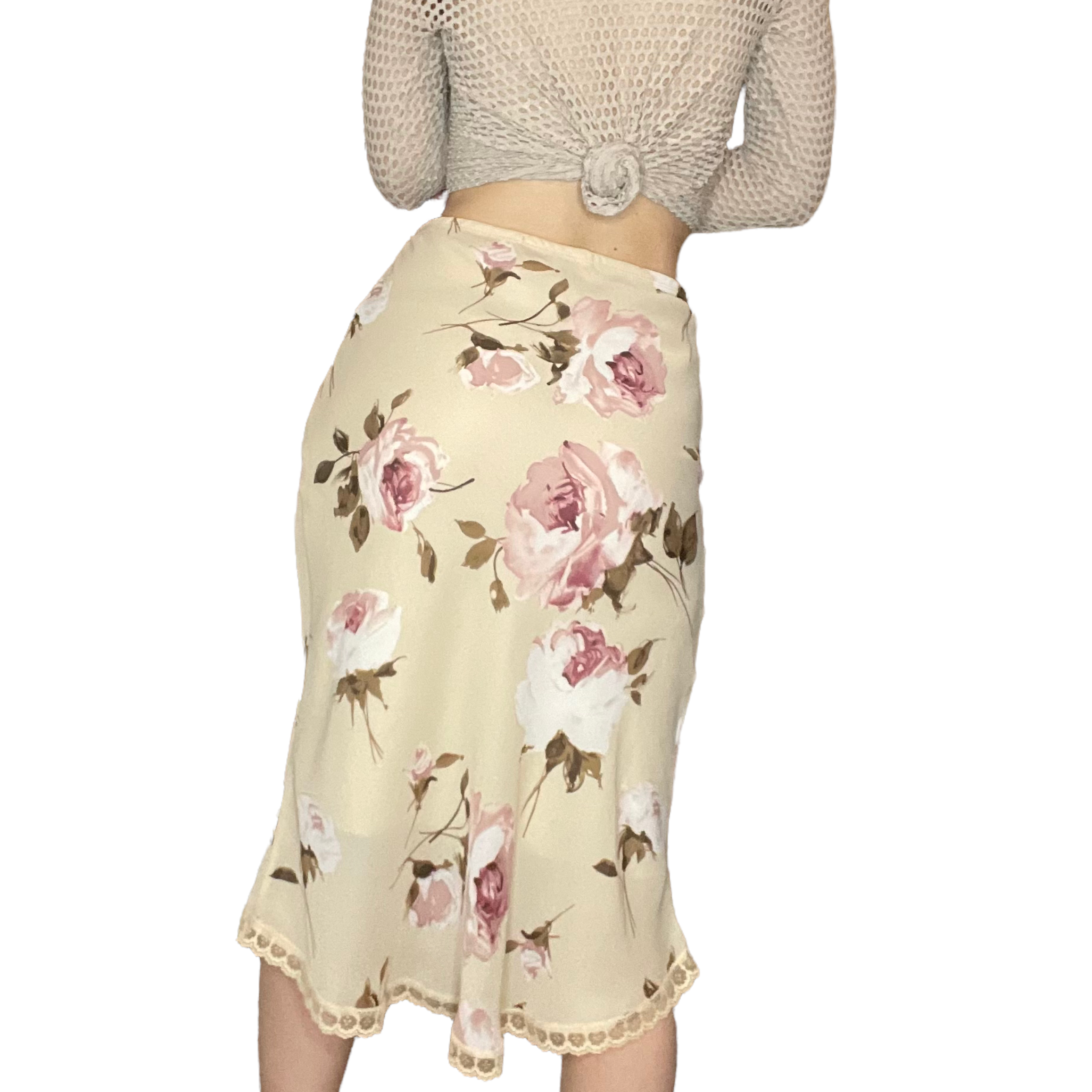 Floral midi skirt