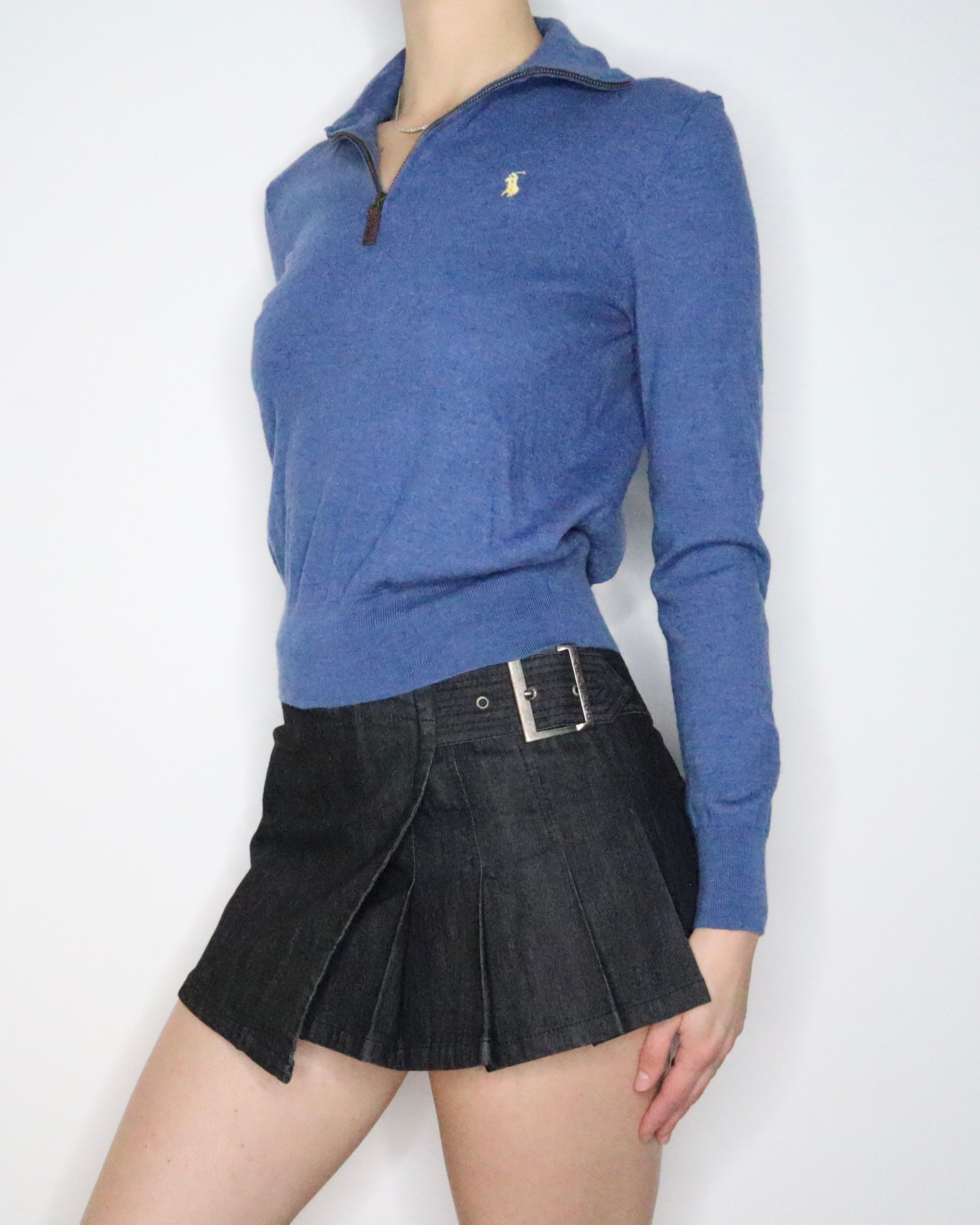 Ralph Lauren Blue Quarter Zip (S-M)