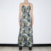 Rare 70s Novelty Print Dress (XS-S)