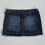 00s denim mini skirt XL