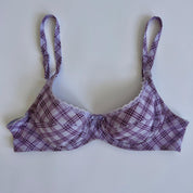 00s Lavender plaid bra (36A)