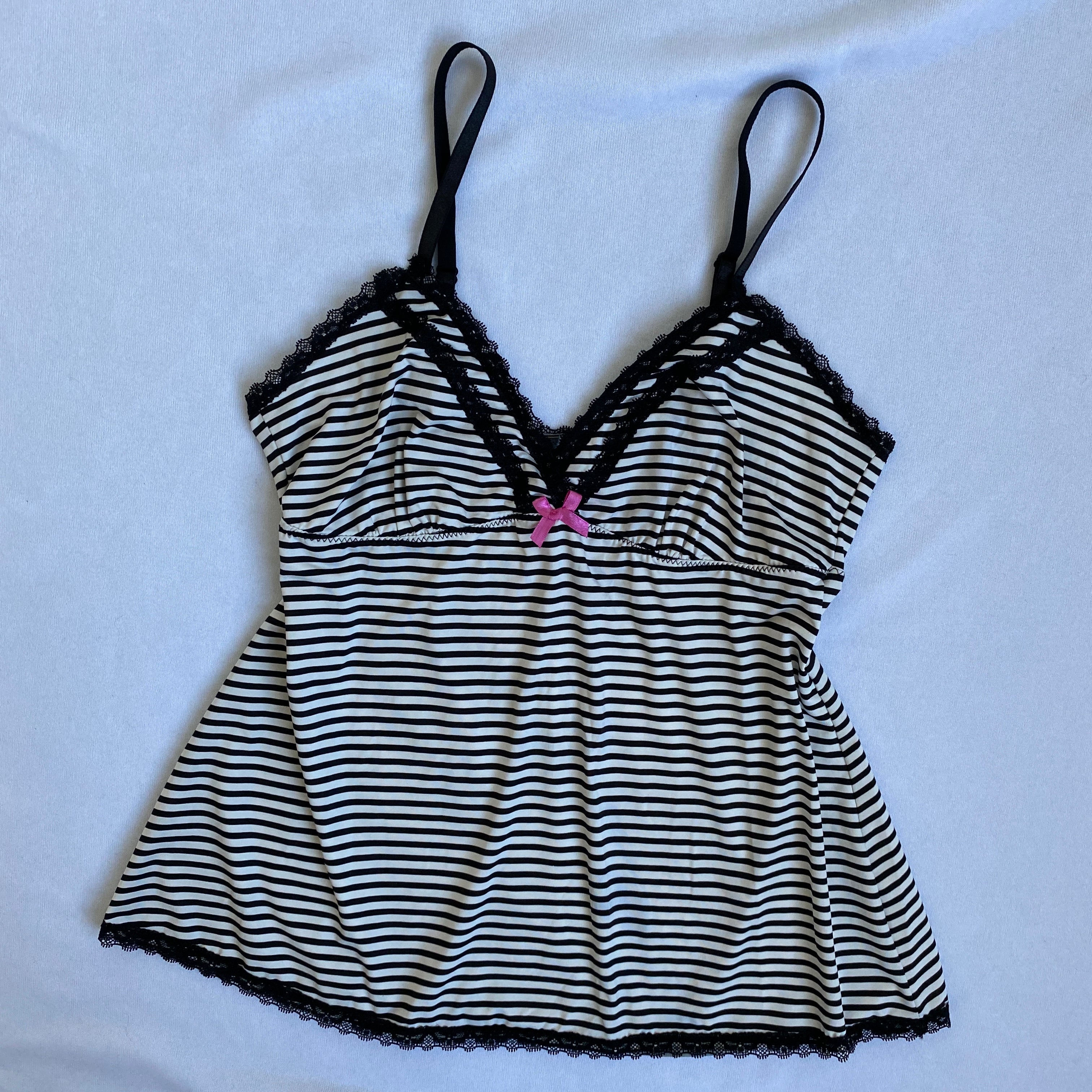 00s b&w striped cami