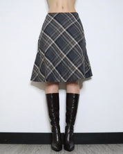 Plaid Midi Skirt (XS)