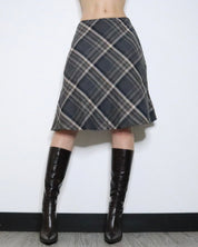 Plaid Midi Skirt (XS)
