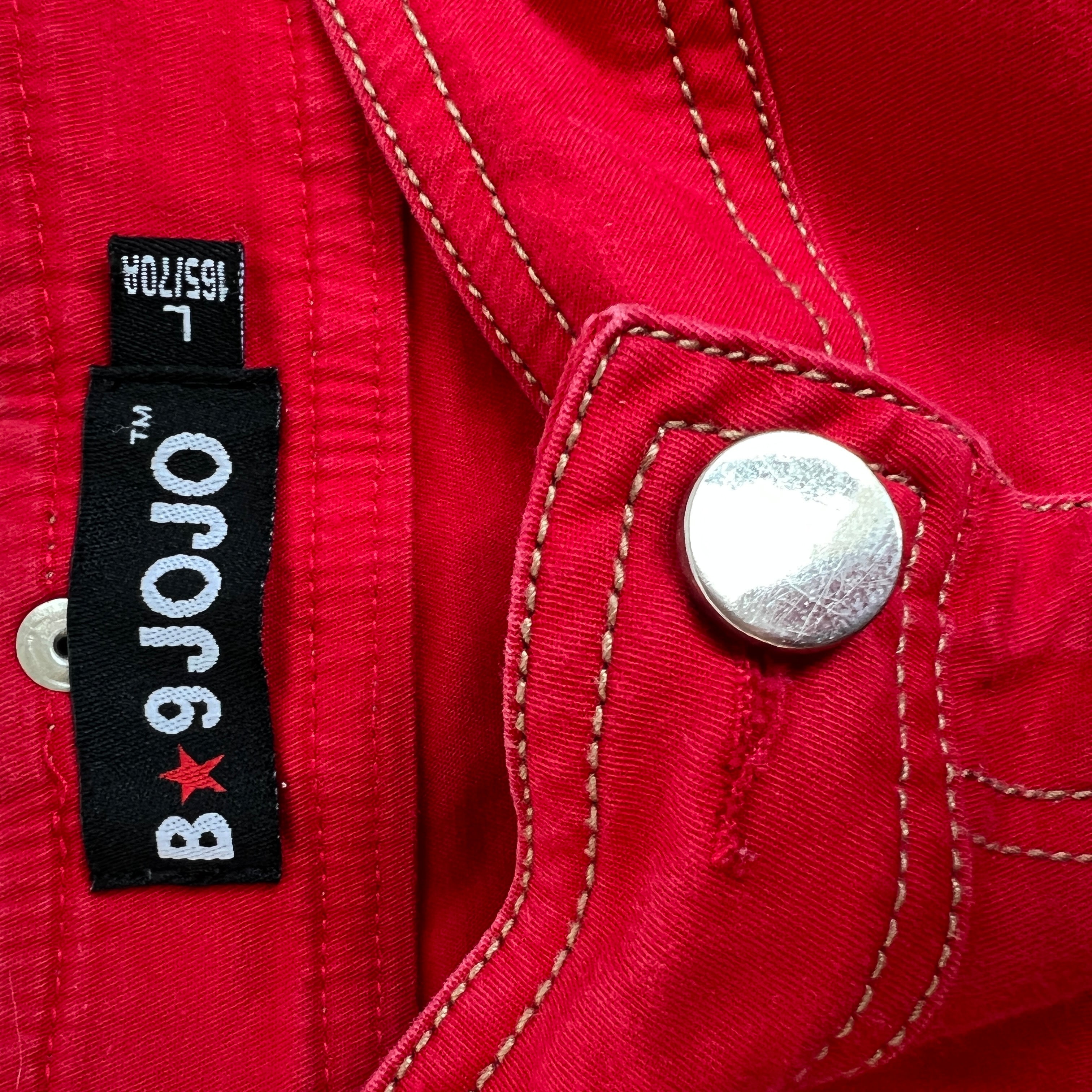 00s red fit n flare mini skirt