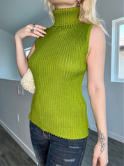 00s Ribbed Turtleneck Tank