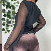 80s mesh sleeve blazer