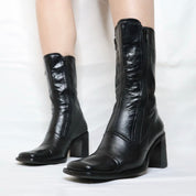 Black Leather Boots (6 US/37 EU)