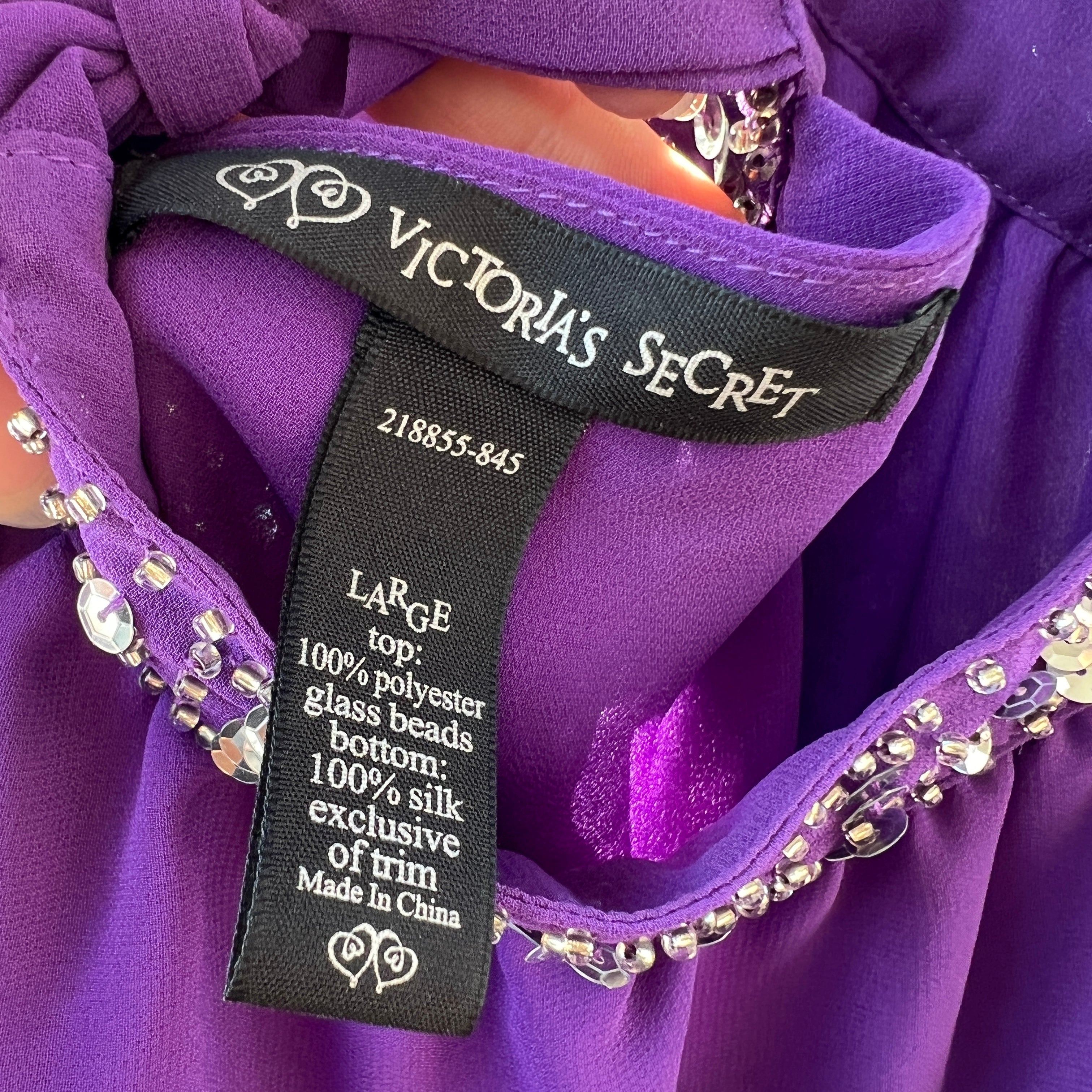 00s VS silk purple halter