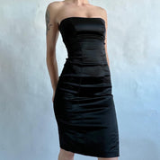 Y2K Bebe satin tube dress