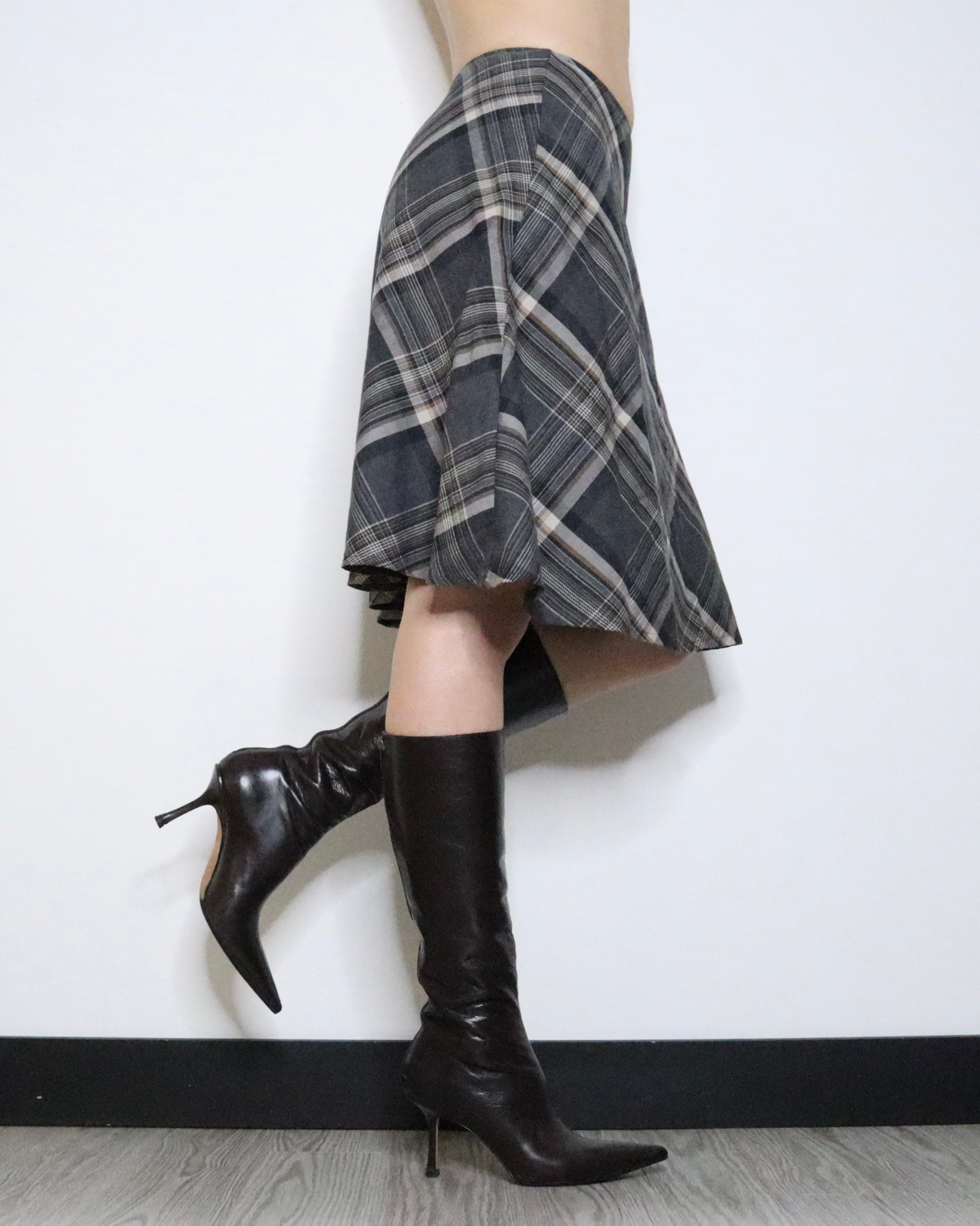 Plaid Midi Skirt (XS)