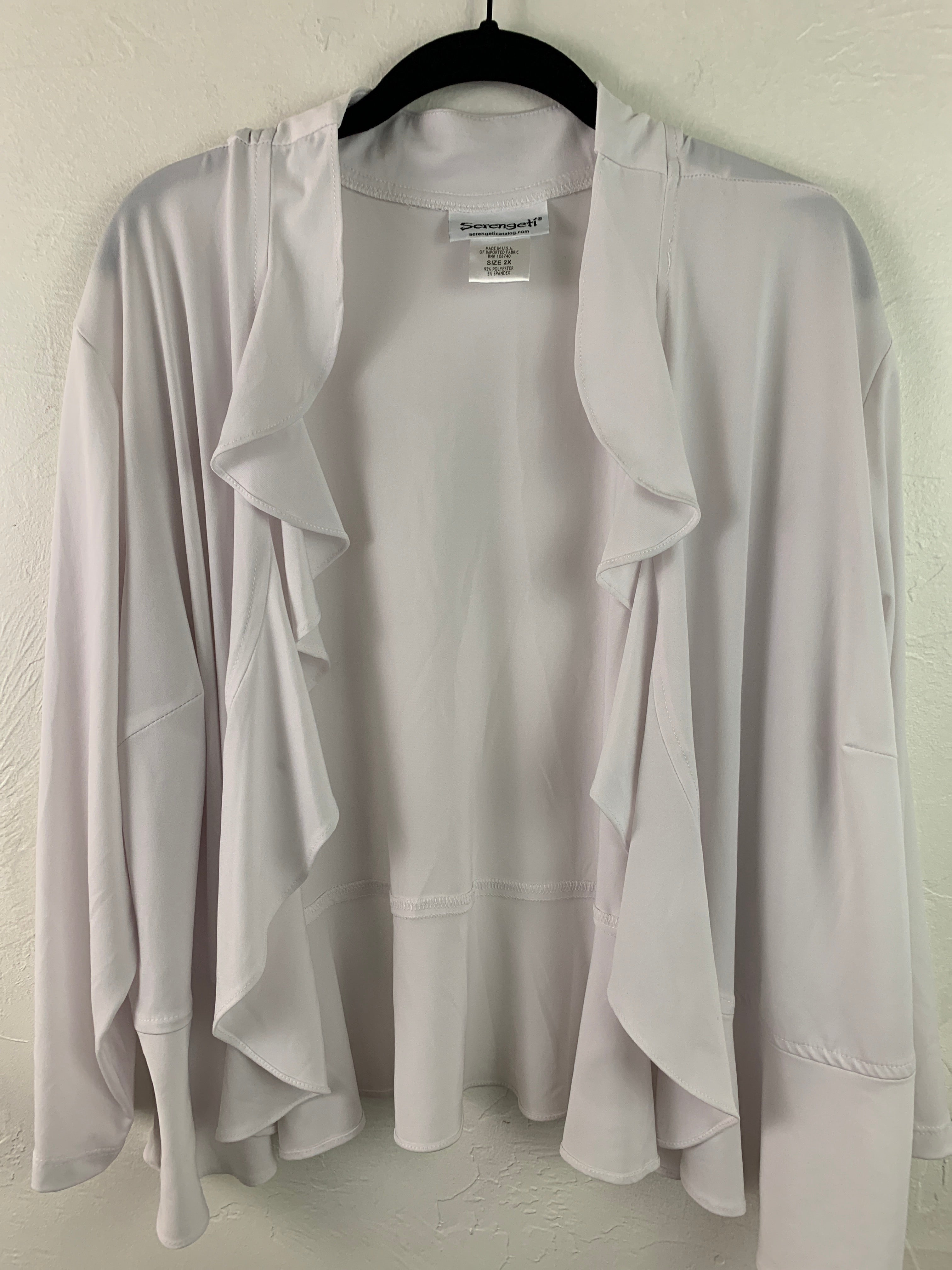 White slinky cardigan 2X