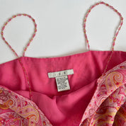 00s silk pink asymmetrical cami (L)