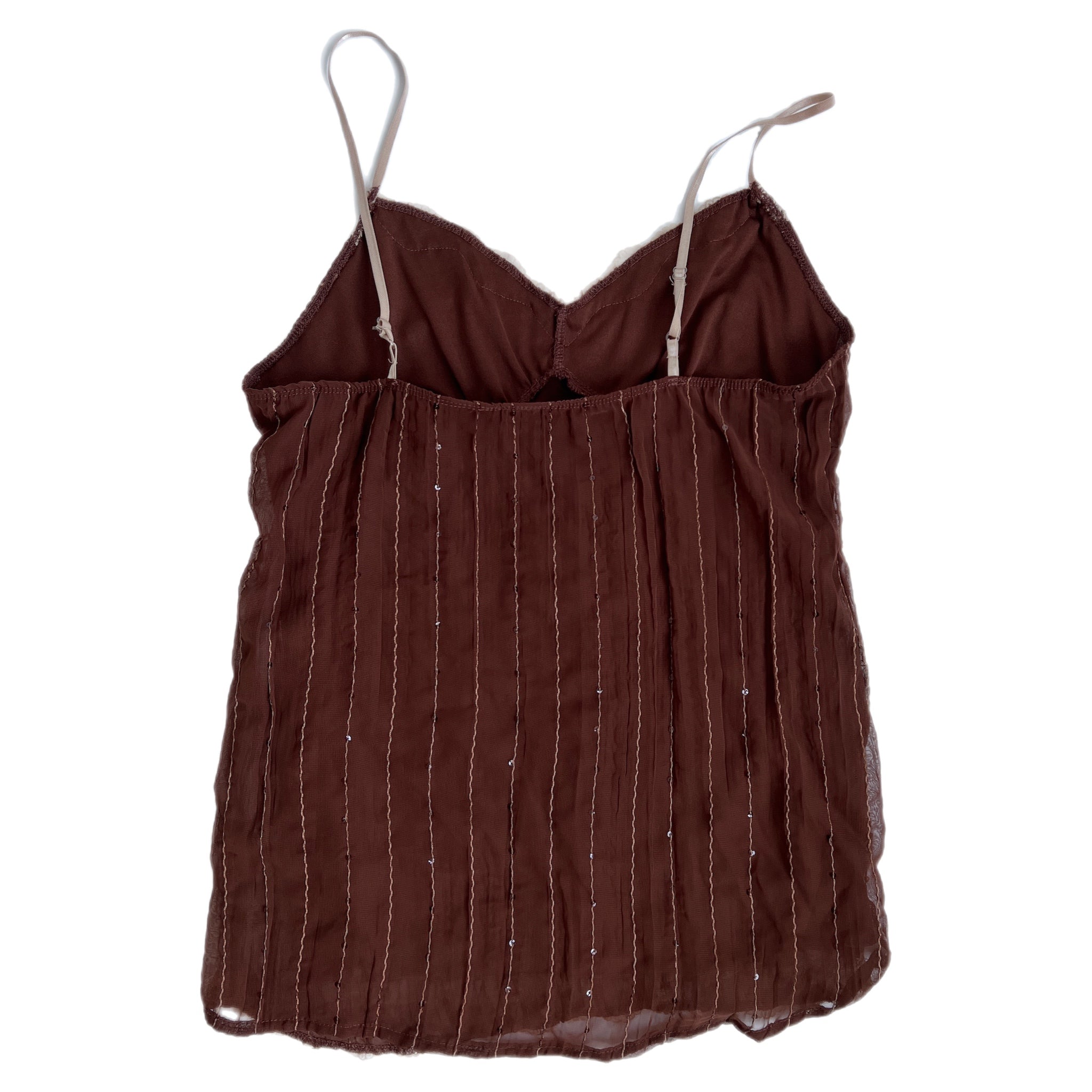 00s brown sequin cami