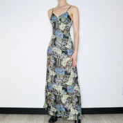 Rare 70s Novelty Print Dress (XS-S)