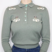 Italian Sage Wool Sweater (XS-S)