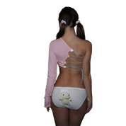 1 shoulder stwbrry banana mlkshake top ••••✩