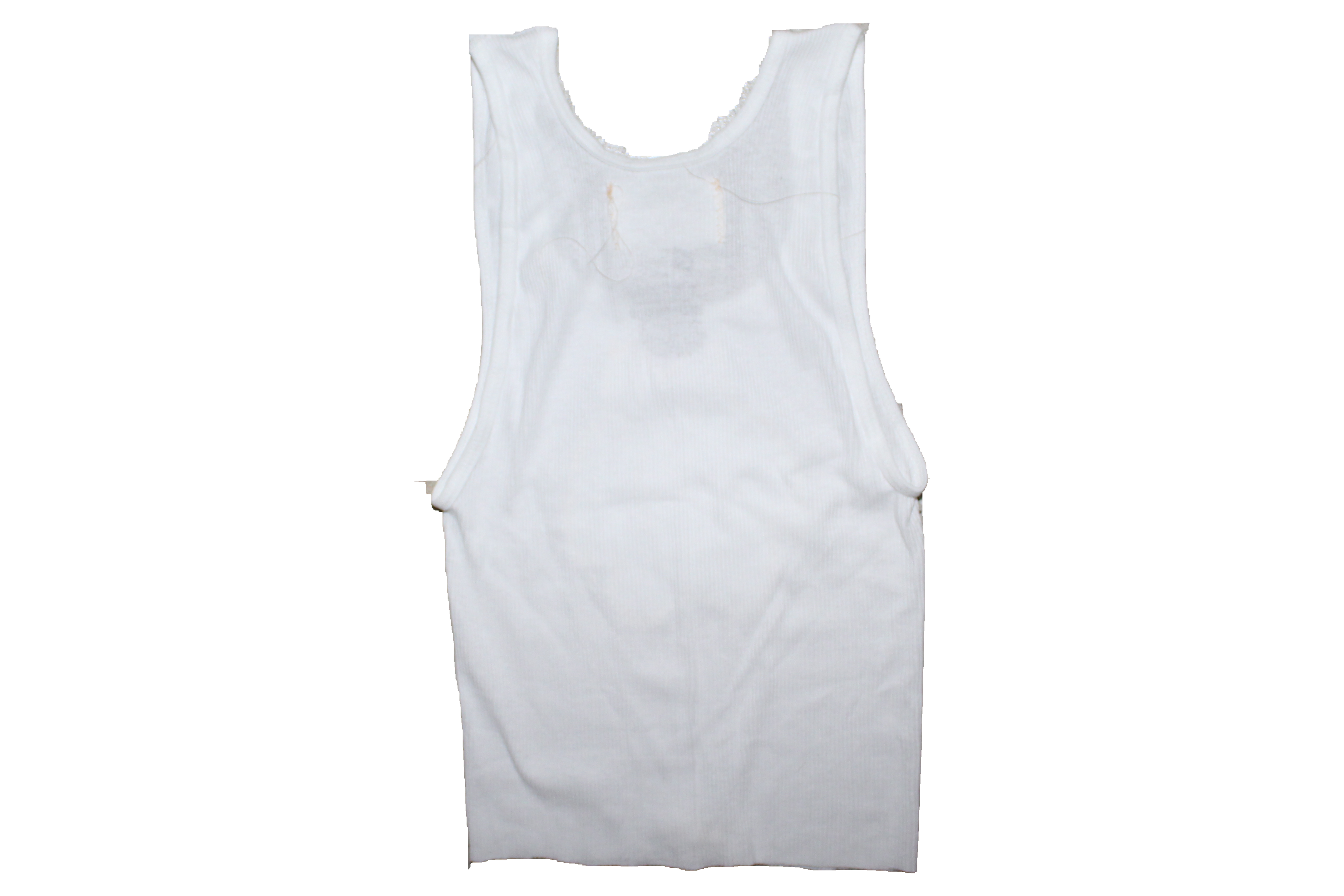 banana cookie . white tank .