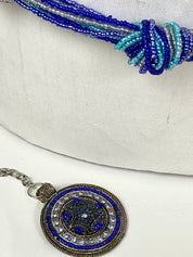 Blues tone beads belt