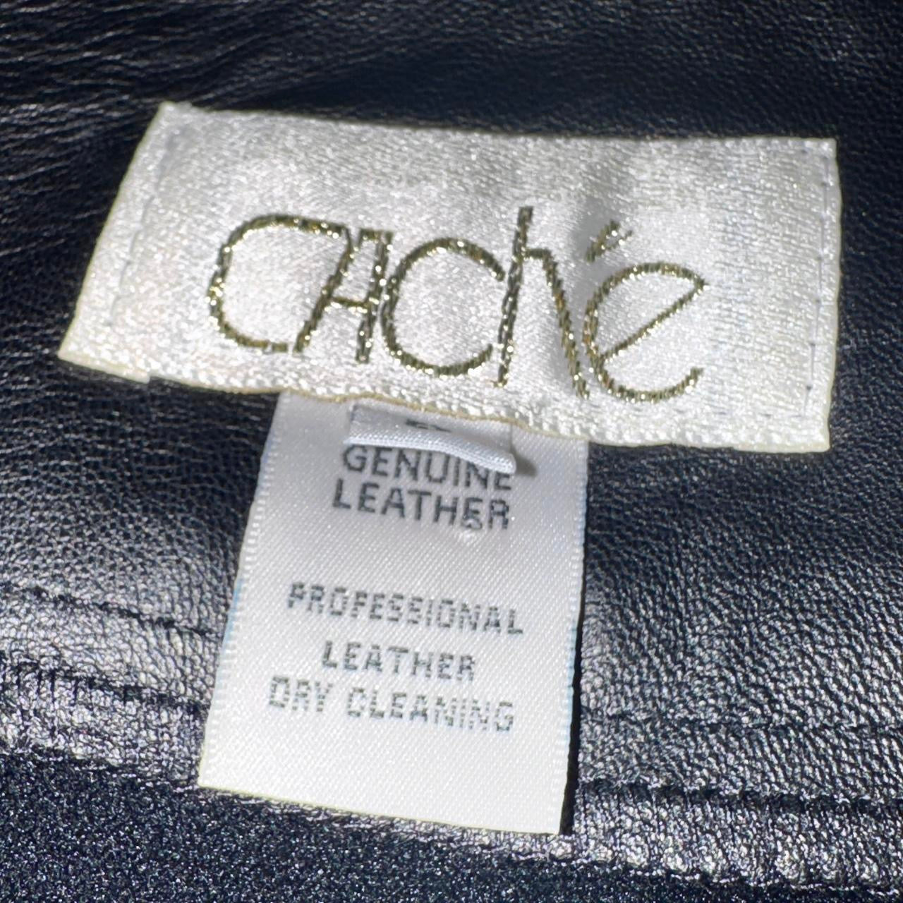 90s Caché Leather Detail Maxi Skirt (S)