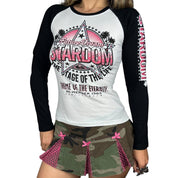 J-Fashion “Stardom” Embellished Graphic Long Sleeve (M)