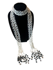 8-Ball Beaded Fringe Scarf