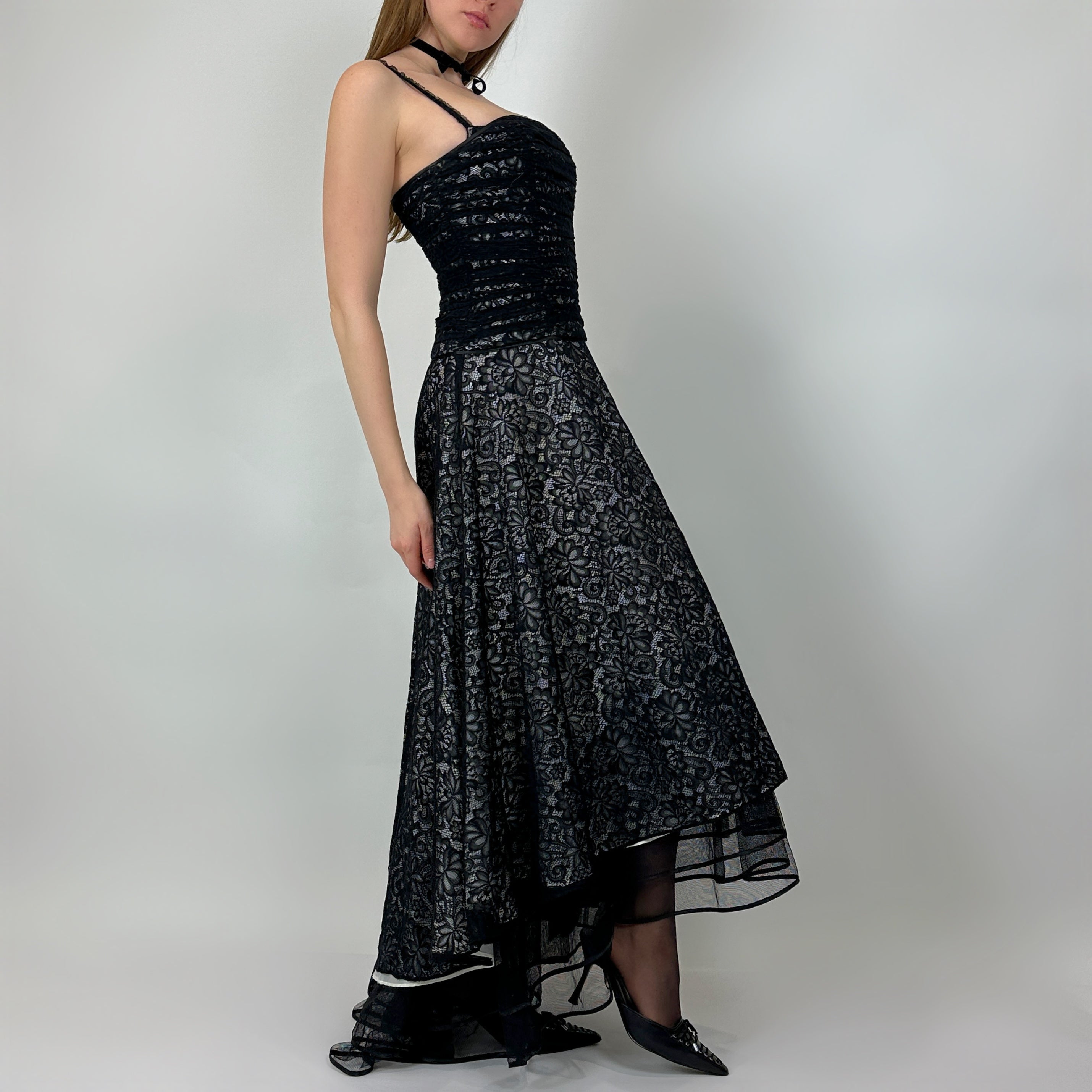 Vintage Lace Drop Waist Gown (S)