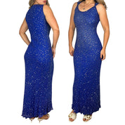 Vintage Beaded Silk Maxi Dress (XS/S)