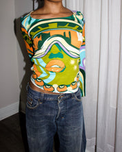 Y2K Hayes Ski Graphic Top (S)
