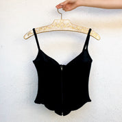 Vintage Caché Black & Red Corset Top (S/M)