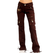 Brown Butterfly Cargo Pants (XS)