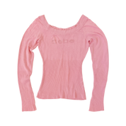 Bebe Rosy Pink Knit Top (M)