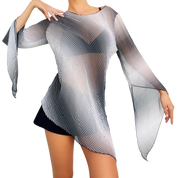 Early 2000s Sheer Asymmetrical Top (S/M)