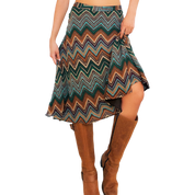 Silk Chevron Skirt (S)