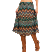 Silk Chevron Skirt (S)
