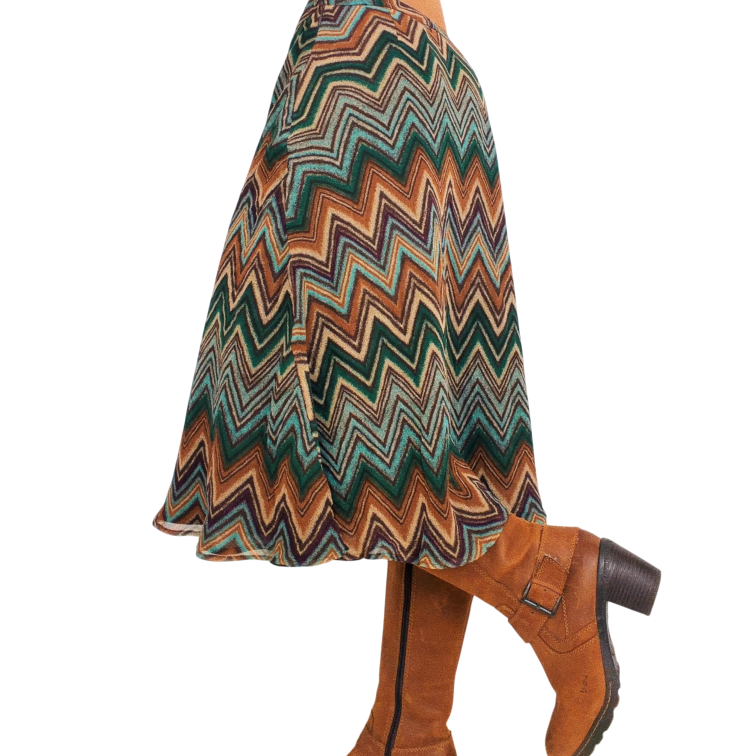Silk Chevron Skirt (S)