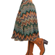 Silk Chevron Skirt (S)