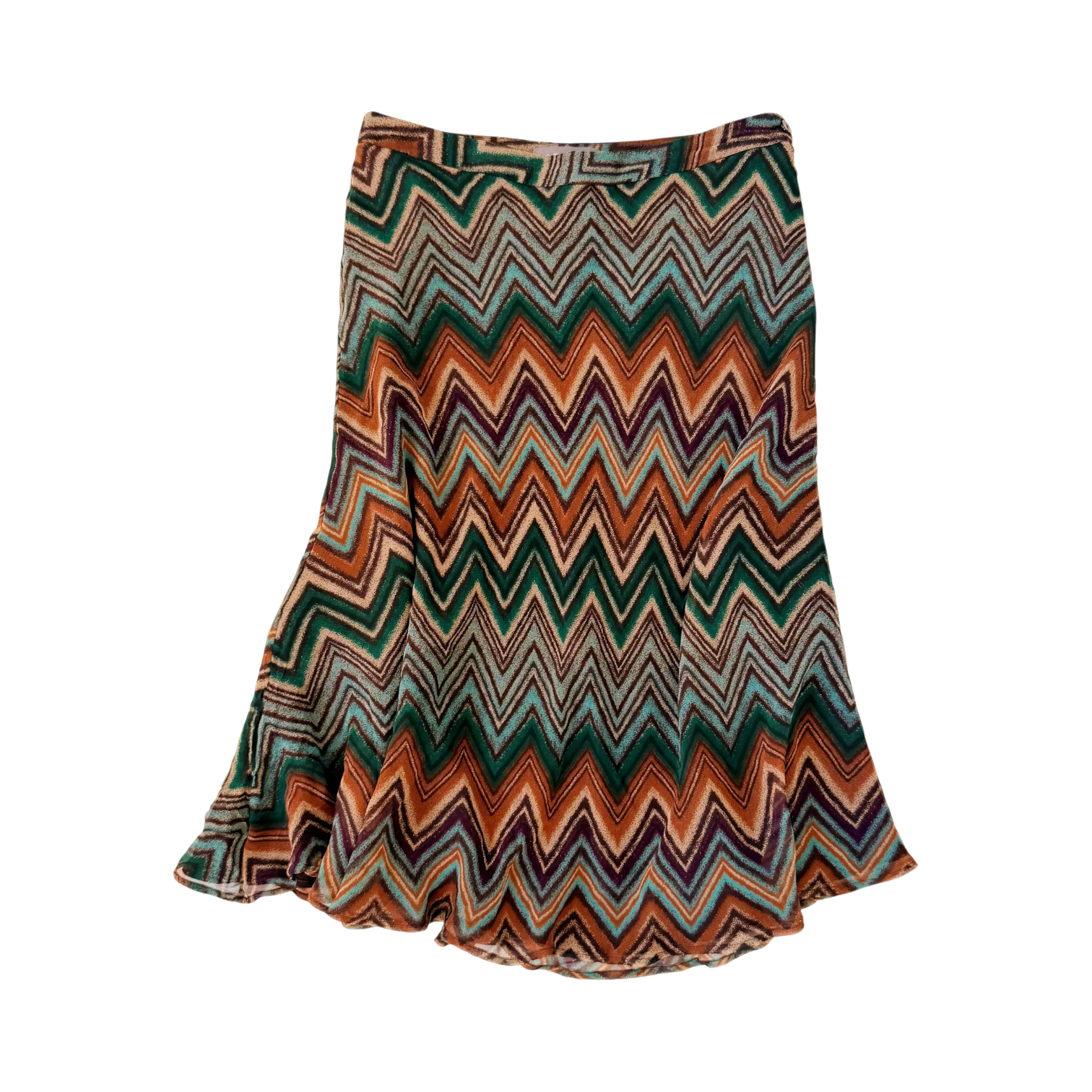 Silk Chevron Skirt (S)
