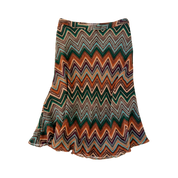 Silk Chevron Skirt (S)