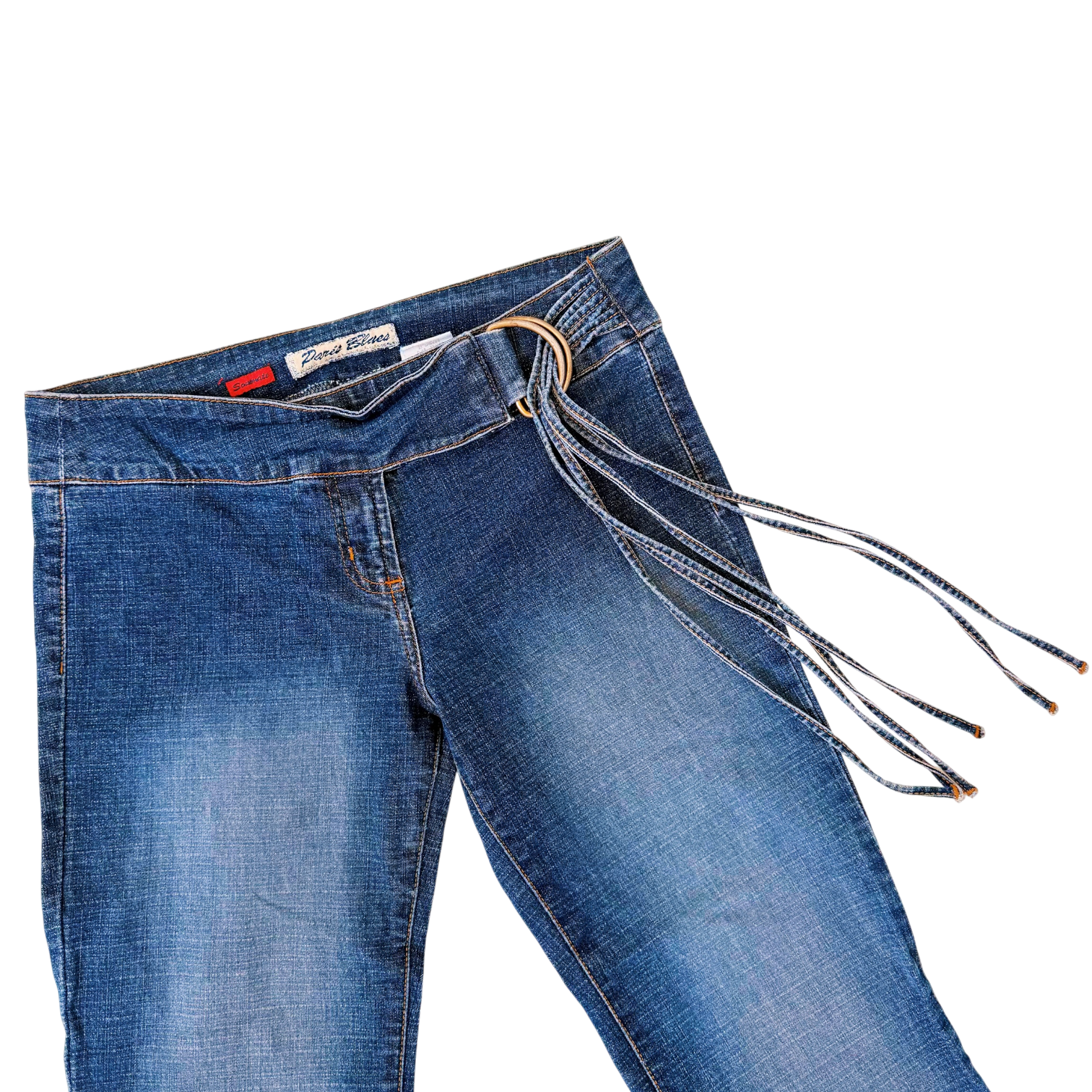 Vintage Fringe Belt Jeans (M)