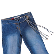 Vintage Fringe Belt Jeans (M)