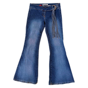 Vintage Fringe Belt Jeans (M)