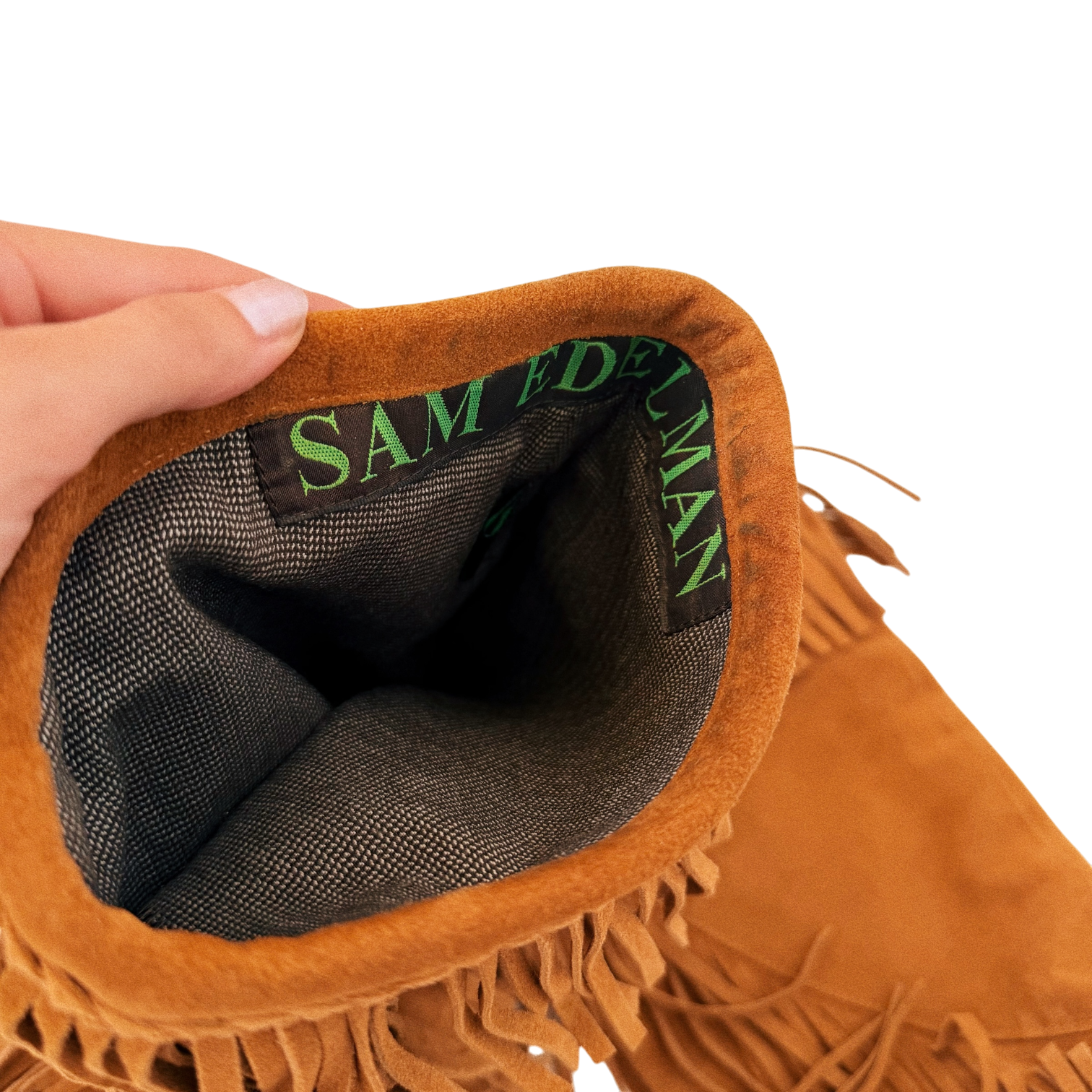 Suede Leather Fringe Boots (7.5)