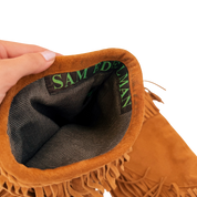 Suede Leather Fringe Boots (7.5)
