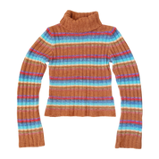 Early 2000s Chunky Striped Turtleneck (S)