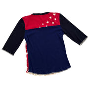ITSUS y2k graphic 3/4 sleeve top (M)
