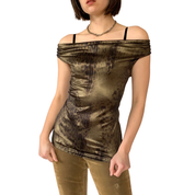 Y2K Bronze Cowl Neck (XS/S)